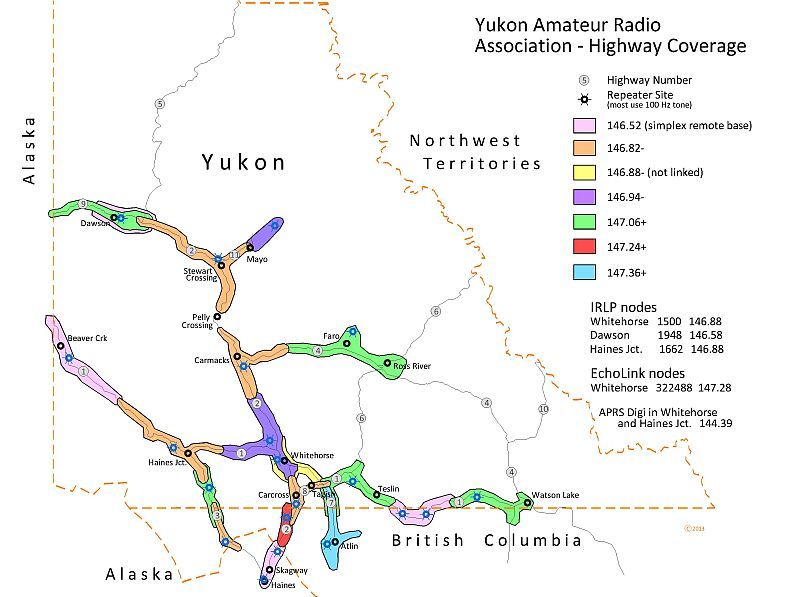 Yukon Amateur Radio Association (YARA) Map