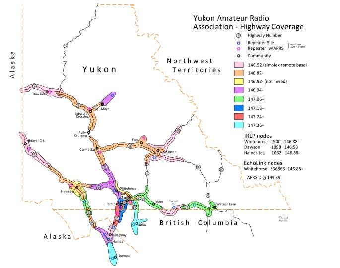 Yukon Amateur Radio Association (YARA) Map